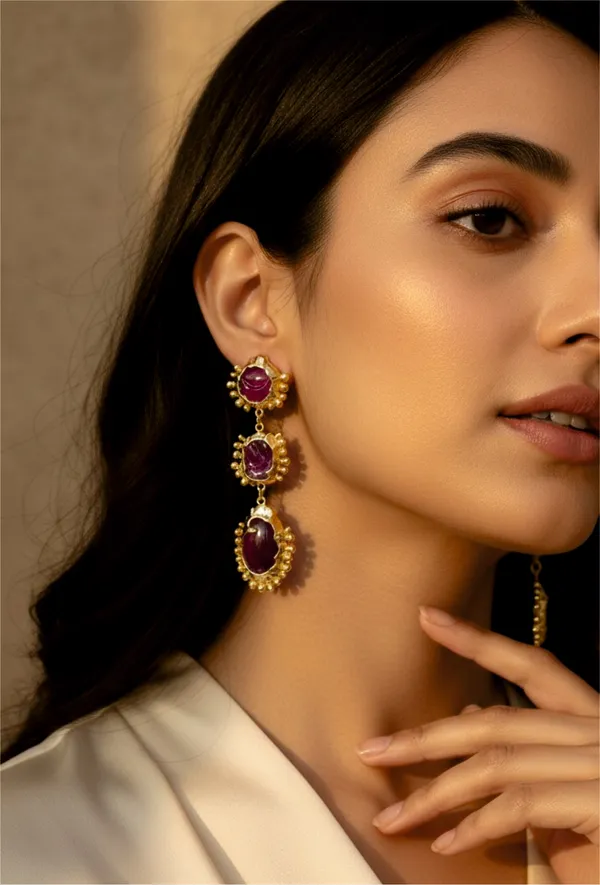Jade_Pink_Baroque_Exaggerated_Danglers