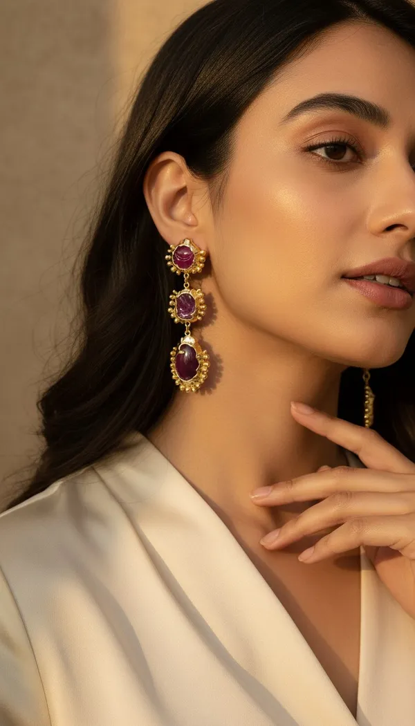 Jade_Pink_Baroque_Exaggerated_Danglers