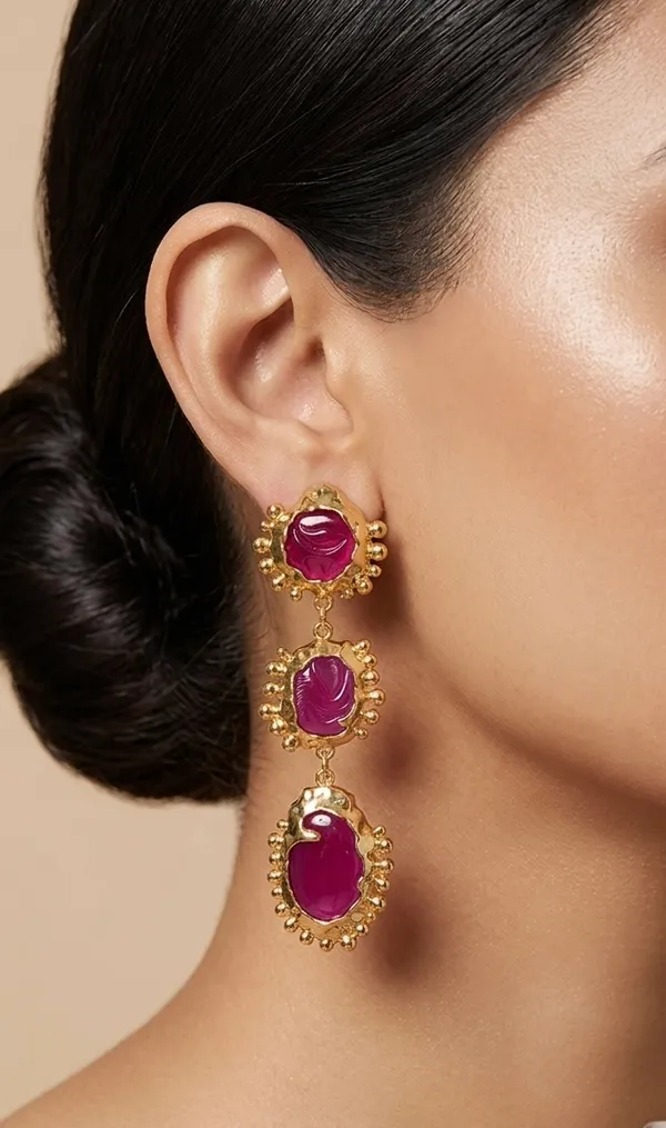 Jade_Pink_Baroque_Exaggerated_Danglers