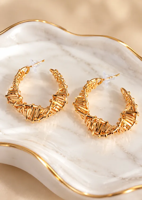 Sienna_Gold_Plated_Sculpted_Hoops_Earrings
