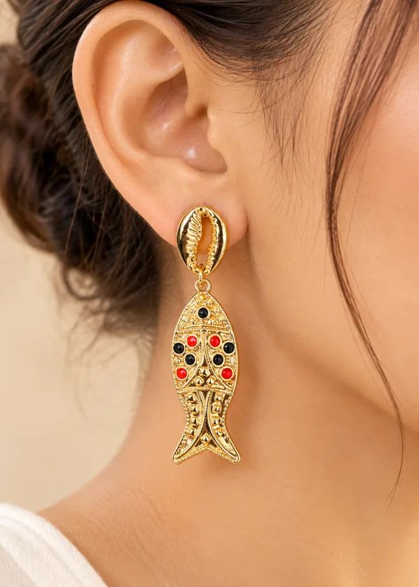 Coralia_Gold_Plated_Fish_Charm_Luxe_Earrings