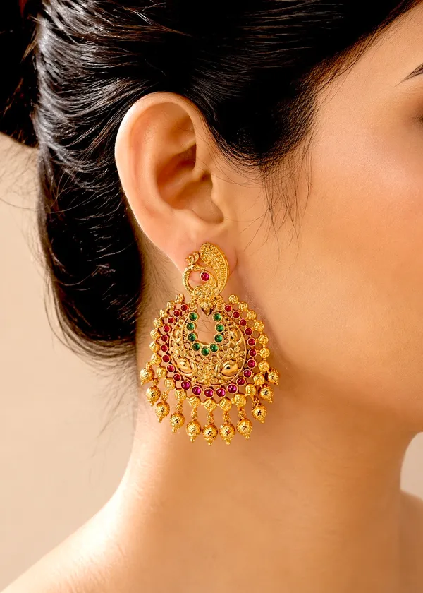 Rivaayat_Antique_Gold_Royal_Jhumkas_Earrings