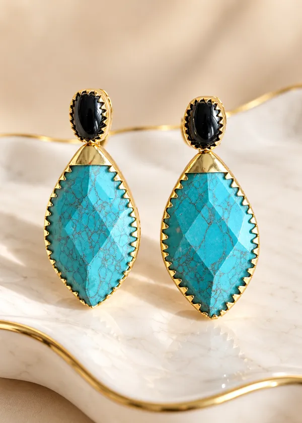 Santorini_Turquoise_Onyx_Gold_Plated_Drop_Earrings