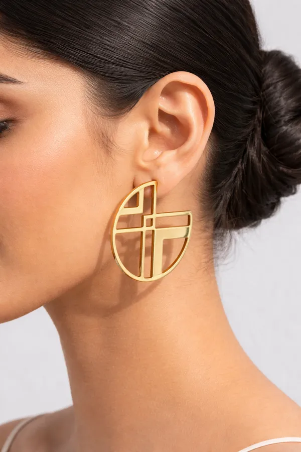 Round_Maze_18k_Gold_Plated_Hoop_Earrings