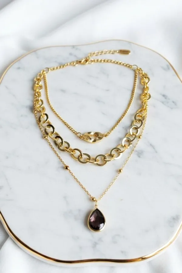 Diva_Gemstone_Triple_Layered_Necklace