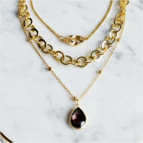 Diva_Gemstone_Triple_Layered_Necklace