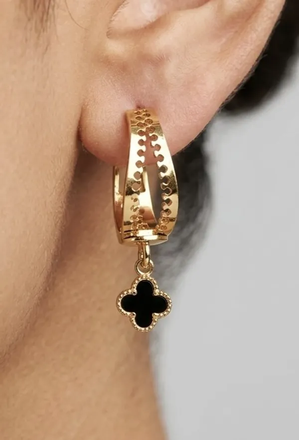 Classic_Clover_18kt_Gold_Plated_Hoop_Danglers