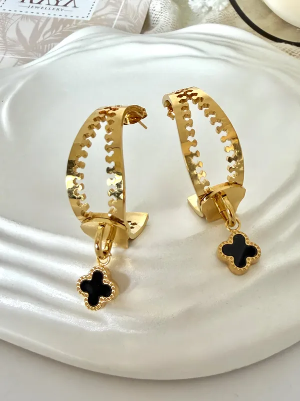 Classic_Clover_18kt_Gold_Plated_Hoop_Danglers