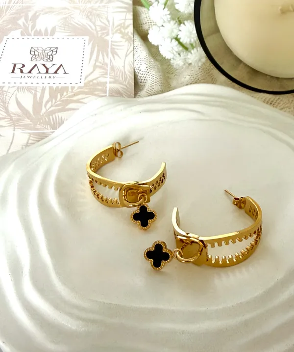 Classic_Clover_18kt_Gold_Plated_Hoop_Danglers