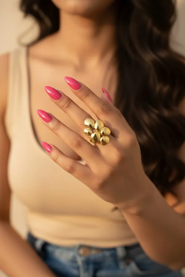 Julia_Flower_Chunky_Adjustable_Ring