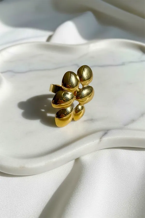 Julia_Flower_Chunky_Adjustable_Ring