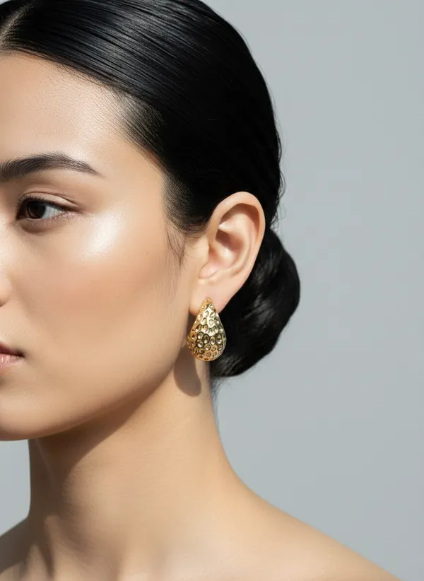 18kt_Gold_Plated_Hammered_Drops_Studs