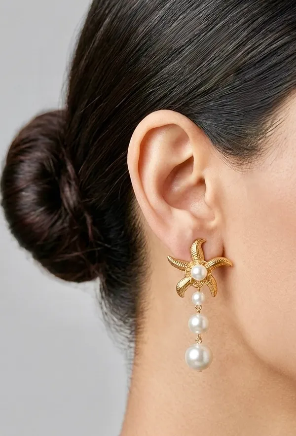 Waterproof_Starfish_Pearls_Statement_Danglers