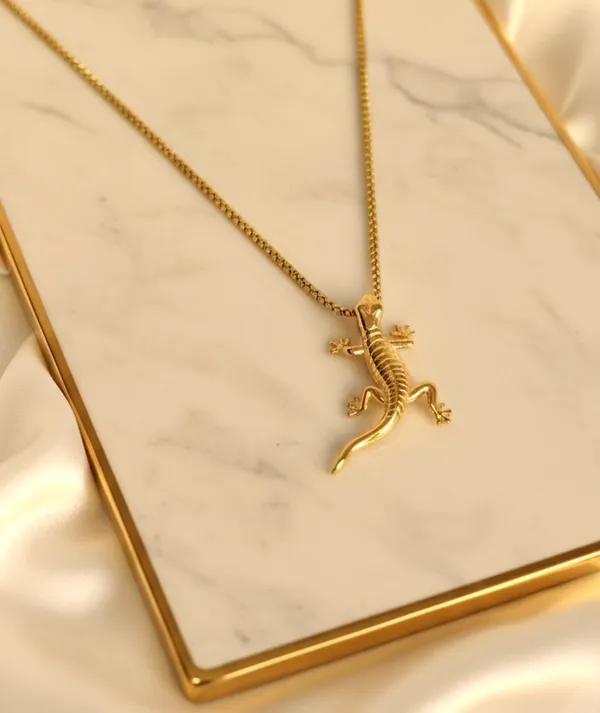 Gecko_18Kt_Gold_Plated_Statement_Necklace