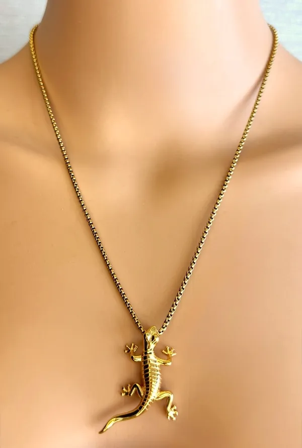 Gecko_18Kt_Gold_Plated_Statement_Necklace
