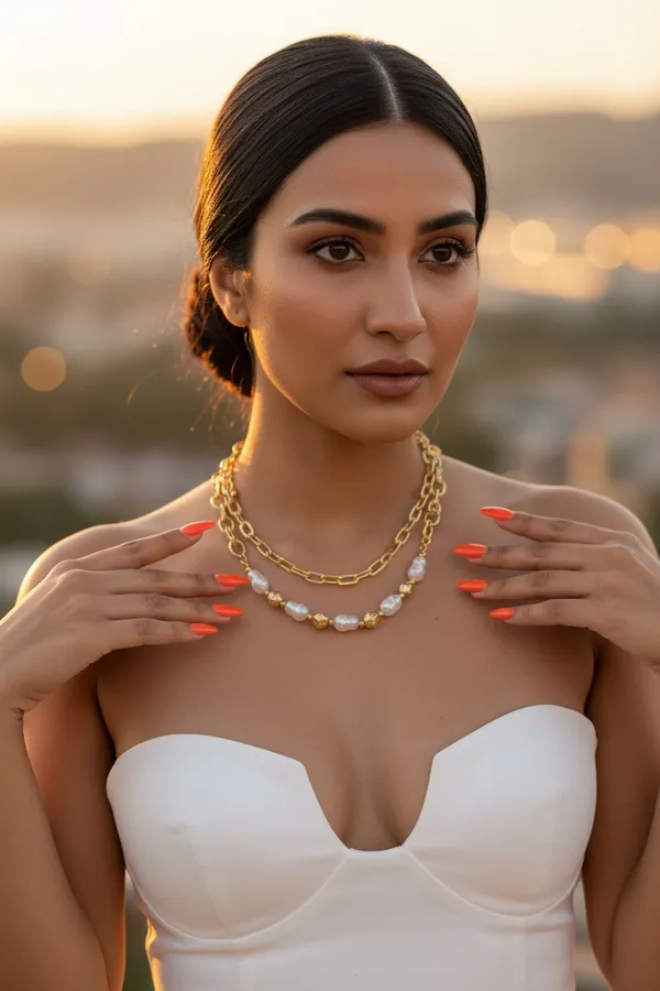 Sophie_Baroque_Pearl_Chain_Link_Double_Layered_Necklace
