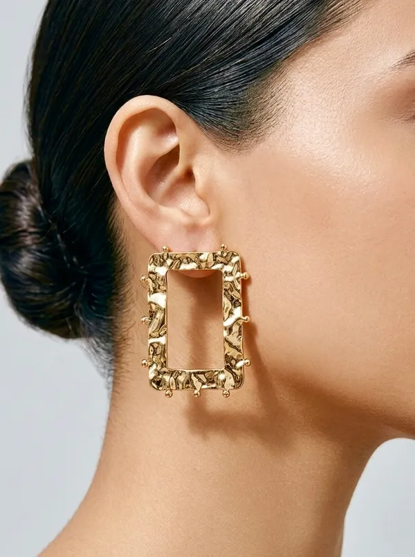 Hammered_Rectangle_Statement_Stud_Earrings