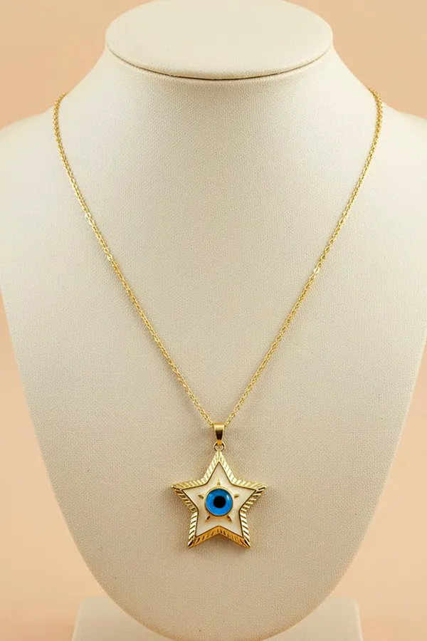 Star_Evil_Eye_18Kt_Gold_Plated_Everyday_Necklace