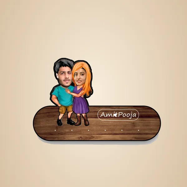 Personalized_Wooden_Name_Plate_With_Cartoon_Couple_Stand
