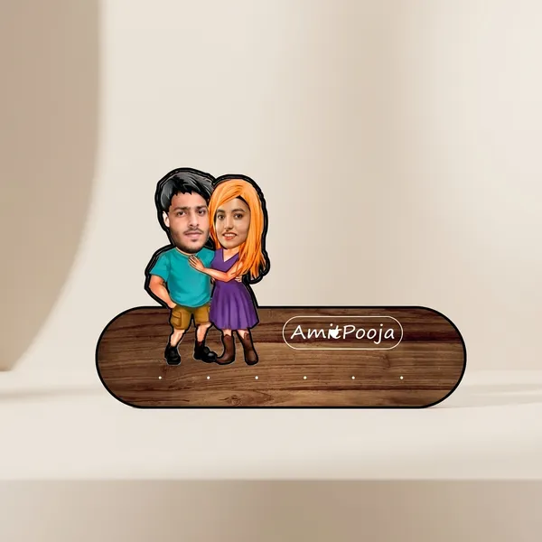 Personalized_Wooden_Name_Plate_With_Cartoon_Couple_Stand
