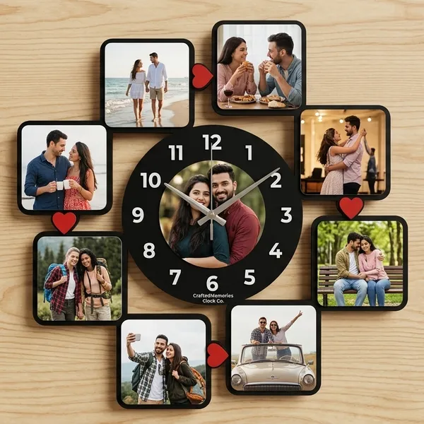 Wood_Personalized_Photo_Wall_Clock_-_16X16_Inches
