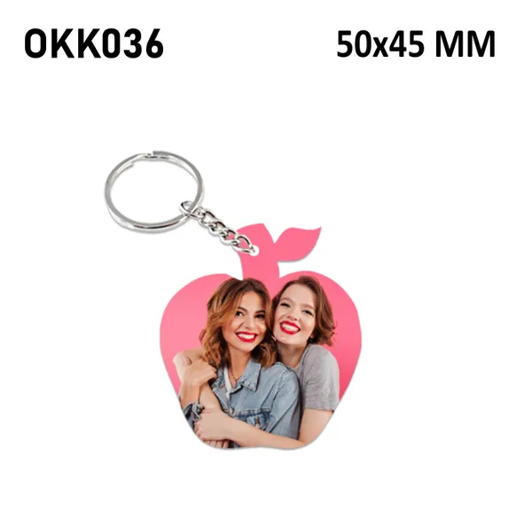 Personalized_Apple-Shaped_Photo_Keychain_With_Metal_Ring