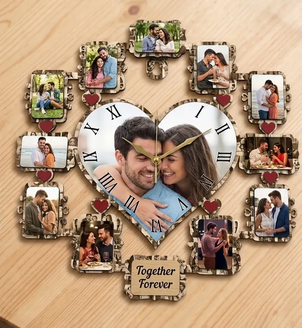 Heart_Shaped_12-Photo_Personalized_Wall_Clock_OKW040_-_16X16_Inches