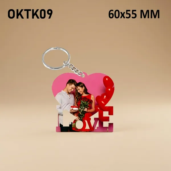 Personalized_Photo_Keychain_With_Love_Design_-_Pink_Heart_Shape_(60X55_Mm)