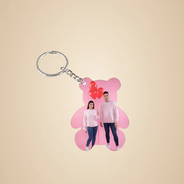 Personalized_Photo_Keychain_-_Pink_Teddy_Bear_Shape_(50X40Mm)