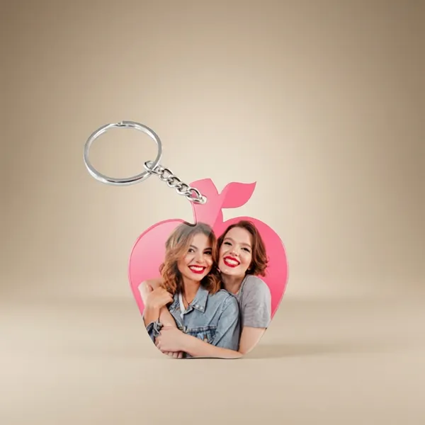 Personalized_Apple-Shaped_Photo_Keychain_With_Metal_Ring
