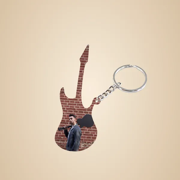Personalized_Guitar-Shaped_Photo_Keychain_-_Wooden_Finish