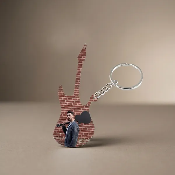 Personalized_Guitar-Shaped_Photo_Keychain_-_Wooden_Finish