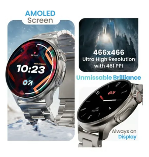 GOBOULT_CrownR_Pro_Amoled_Smart_Watch_(Silver)