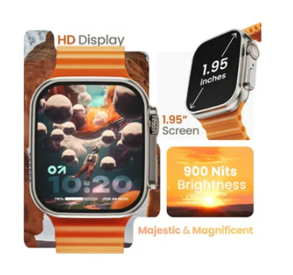 GOBOULT_Crown_BT_Calling_HD_Smart_Watch_(Orange)