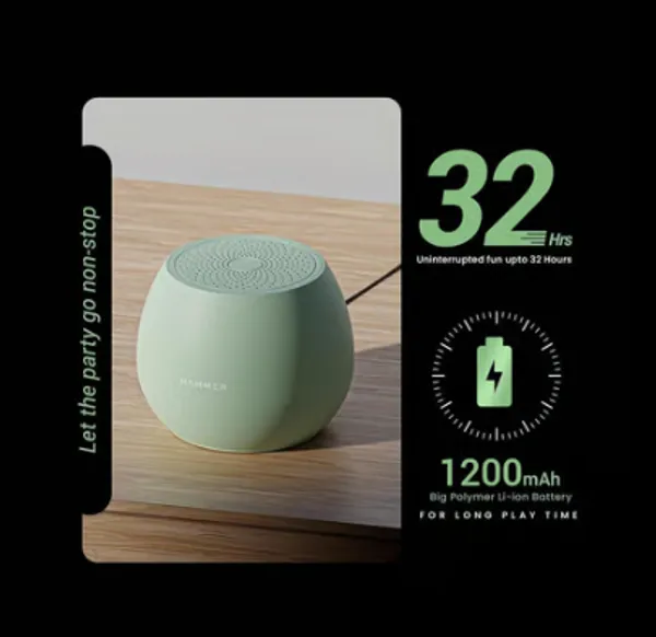 Hammer_Drop_5W_Wireless_Bluetooth_Speaker_(Green)