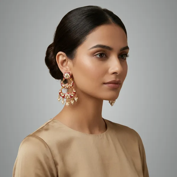Red_And_Gold_Traditional_Kundan_Chandbali_Earrings_With_Pearl_Drops_For_Women