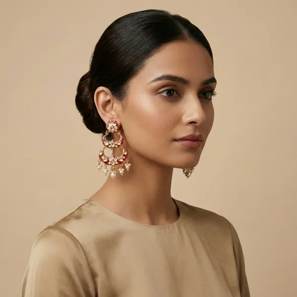 Red_And_Gold_Traditional_Kundan_Chandbali_Earrings_With_Pearl_Drops_For_Women