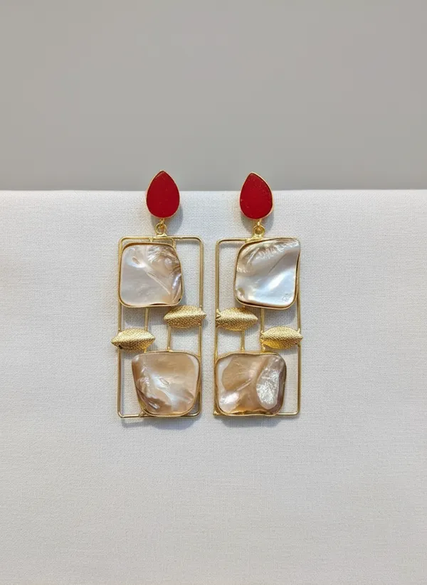Red_And_White_Elegant_Teardrop_Statement_Earrings_With_Mother_Of_Pearl_Accents_For_Women