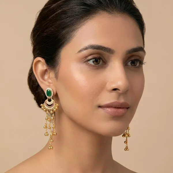 Green_And_Pink_Gold_Toned_Chandbali_Earrings_With_Stone_Meenakari_Work_For_Women