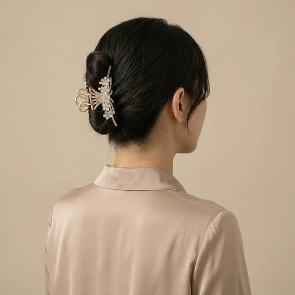 Gold_And_White_Elegant_Floral_Crystal_Hair_Claw_Clip_Tone_With_Pearl_Accents_For_Women