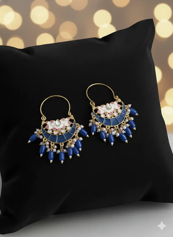 Blue_And_Gold_Elegant_Meenakari_Chandbali_Earrings_With_Pearl_Danglers_For_Women