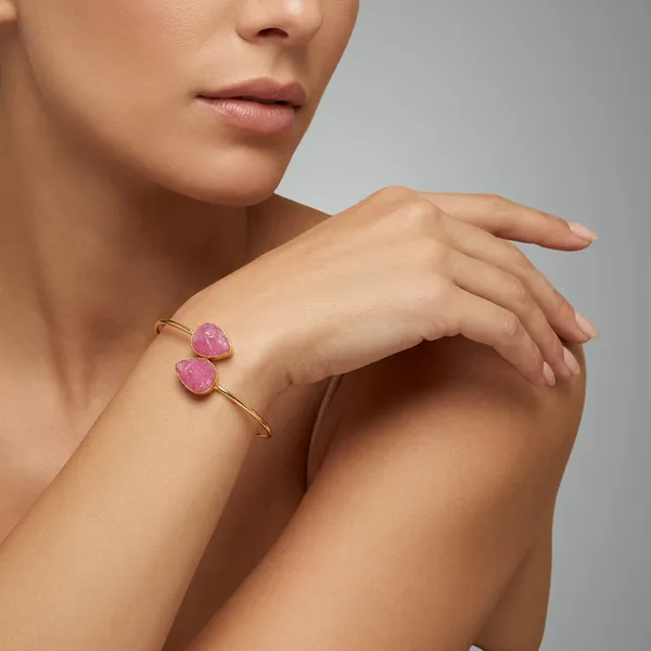 Pink_And_Gold_Toned_Open_Cuff_Bracelet_With_Stone_Accents_For_Women