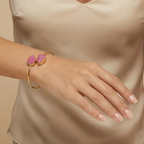 Pink_And_Gold_Toned_Open_Cuff_Bracelet_With_Stone_Accents_For_Women