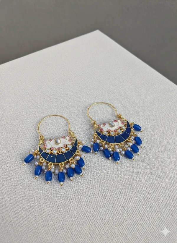 Blue_And_Gold_Elegant_Meenakari_Chandbali_Earrings_With_Pearl_Danglers_For_Women