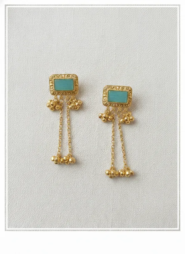 Gold_Traditional_Plated_Rectangular_Stone_Drop_Earrings_With_Chain_Danglers_For_Women