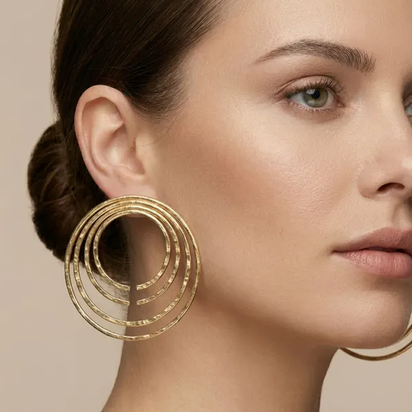 Gold_Toned_Concentric_Circle_Drop_Earrings_For_Women