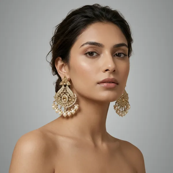 Gold_And_White_Traditional_Golden_Chandbali_Earrings_With_Pearl_Drops_For_Women