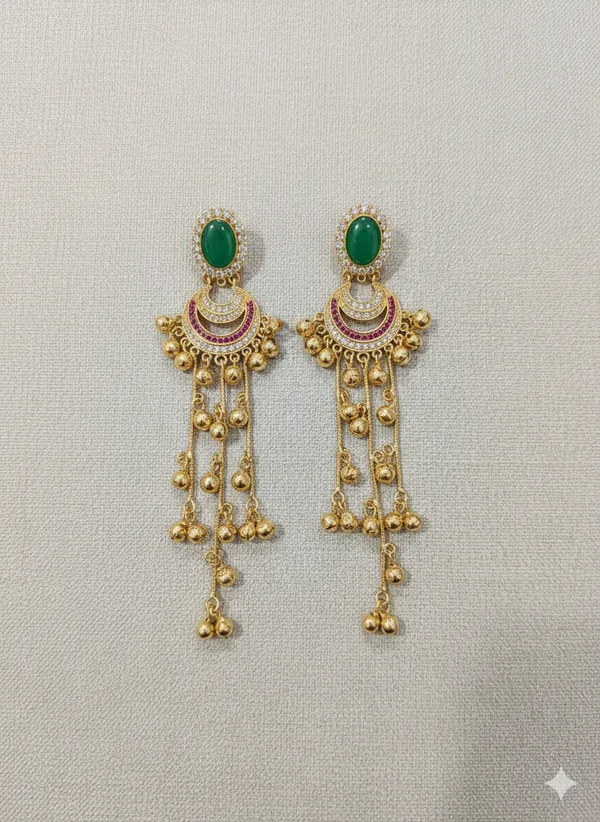 Green_And_Pink_Gold_Toned_Chandbali_Earrings_With_Stone_Meenakari_Work_For_Women