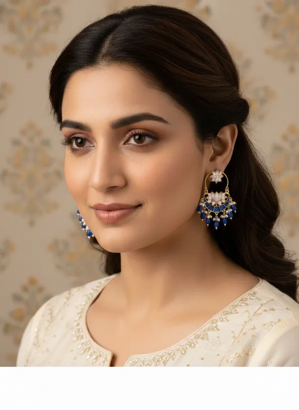 Blue_And_Gold_Elegant_Meenakari_Chandbali_Earrings_With_Pearl_Danglers_For_Women