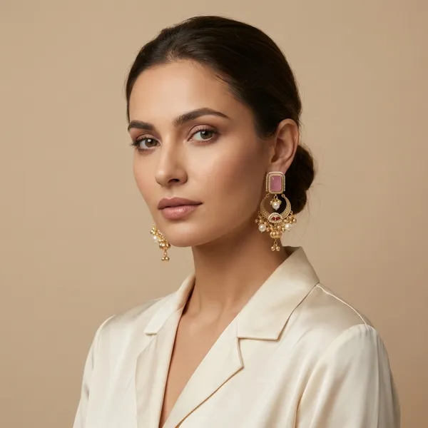 Pink_And_Gold_Traditional_Stone_Chandbali_Earrings_With_Pearl_Ghungroo_Drops_For_Women